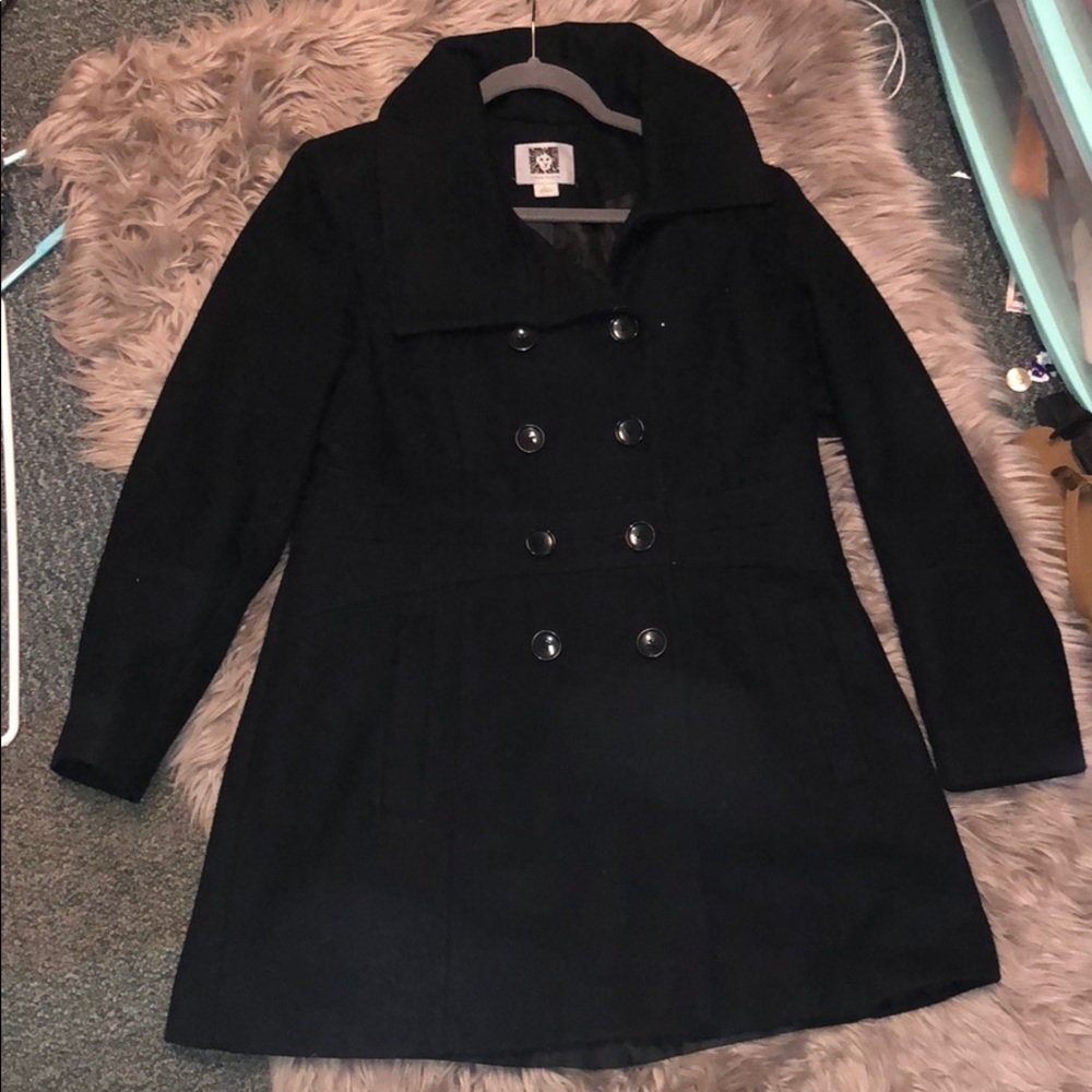 Anne Klein Black Pea Coat